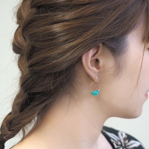 編み込みヘアとの甘辛MIXスタイル
