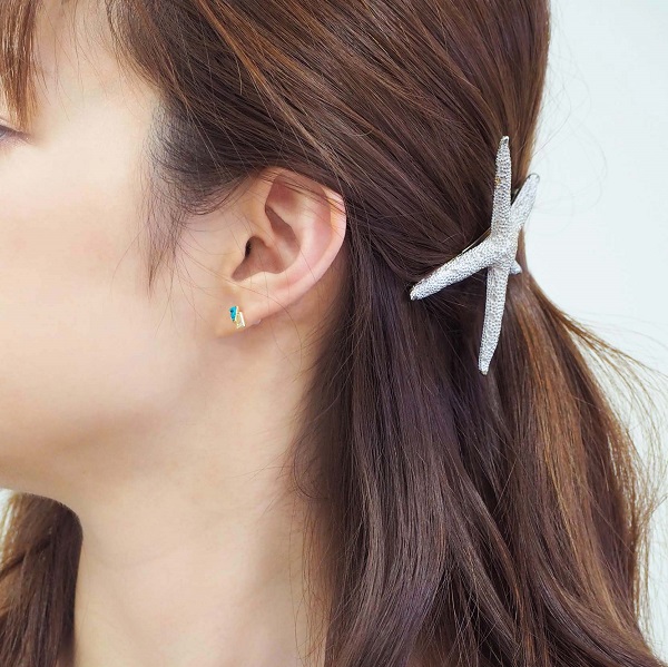 ヒトデのアクセサリーとターコイズピアス